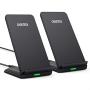 CHOETECH Wireless Charger, [2 Pack] 10W Max Qi-Certified Fast Wireless Charging Stand Compatible with iPhone SE 2020/11/11 Pro/11 Pro Max/Xs MAX/XR/XS/X/8, Galaxy S20+/Note 10/S10 Plus/S9