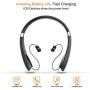 Foldable Bluetooth Headset, Beartwo Lightweight Retractable Bluetooth Headphones for Sports&Exercise, Noise Cancelling Stereo Neckband Wireless Headset (with Carry case)