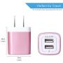 USB Charging Box, Charger Adapter, Ailkin 3-Pack 2.1Amp Dual Port Fast Charge Plug Cube Base Replacement for iPhone X/8/7/6S/6S Plus/6, Samsung Galaxy S7/S6/S5 Edge, LG, HTC, Huawei, Moto, Kindle