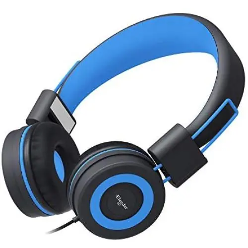 Elecder i37 Kids Headphones Children Girls Boys Teens Foldable Adjustable On Ear Headphones 3.5mm Jack Compatible iPad Cellphones Computer MP3/4 Kindle Airplane School Tablet Black/Blue Elecder i37 Kids Headphones Children Girls Boys Teens Foldable Adjustable On Ear Headphones 3.5mm Jack Compatible iPad Cellphones Computer MP3/4 Kindle Airplane School Tablet Black/Blue