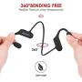 ALOVA Bluetooth Headphones with Mic, Open Ear Headphones Bluetooth 5.0 Sport Headset Waterproof IPX5 Ultra-Lightweight 18 Grams 6D Sound HD Phone Call