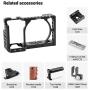 SMALLRIG Camera Cage only for Sony A6000 A6300 ILCE-6000 ILCE-6300 NEX7 with 1/4" 3/8" Mounting Points and Built-in Cold Shoe - 1661