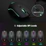 MOTOSPEED USB Wired 4000DPI Gaming Mouse Support Macro Programming, with 6 Buttons, Adjustable RGB Backlit, 6 Adjustable DPI Mouse for PC, Laptop, Apple MacBook