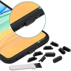 PortPlugs iPhone Dust Plugs (50 Pack), Compatible with iPhone 11, X, XS, XR, 8, 7, 6 Plus, Max, Pro, All New iPhone, iPad Models (Black)