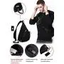 KAKA Sling Bag,Crossbody Backpack Shoulder Bag Travel With USB Charging Port KAKA Sling Bag,Crossbody Backpack Shoulder Bag Travel With USB Charging Port