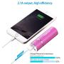 [Upgraded] POWERADD Slim 2 Most Compact 5000mAh External Battery 2.1A Ouput Portable Charger with Smart Charge for iPhones, iPad, Samsung Galaxy, HTC and More (C-Rose Red)