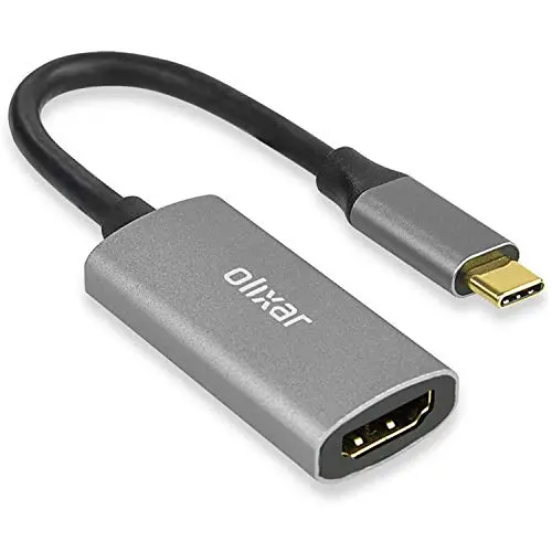 Olixar USB C to HDMI Adapter 4K @ 60Hz - Connect HDMI Cable to USB Type C Compatible Devices - Suitable for Smartphone, Laptop, MacBook 16/15 / 13 Pro etc. Display on TV, Monitor, Projectors etc Olixar USB C to HDMI Adapter 4K @ 60Hz - Connect HDMI Cable to USB Type C Compatible Devices - Suitable for Smartphone, Laptop, MacBook 16/15 / 13 Pro etc. Display on TV, Monitor, Projectors etc
