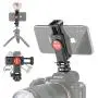 ULANZI ST-06 Camera Hot Shoe Phone Holder Flexible Phone Tripod Mount Adapter w Cold Shoe Mount for Microphone LED Light for DJI Ronin SC iPhone Samsung Canon Nikon DSLR Camera Ring Light Photography ULANZI ST-06 Camera Hot Shoe Phone Holder Flexible Phone Tripod Mount Adapter w Cold Shoe Mount for Microphone LED Light for DJI Ronin SC iPhone Samsung Canon Nikon DSLR Camera Ring Light Photography