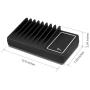 SIIG 90W Smart 10-Port USB Charging Station with Non-Slip Padded Deck and LED Ambient Light for Smartphones, Tablets, and Many Other Compatible USB Powered Devices (Black)