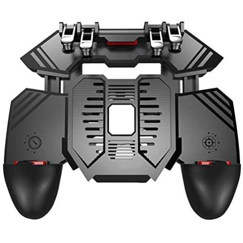 N/V Mobile Game Controller, 6 Finger Trigger Phone Controller Gamepad with Cooling Gamepad,Can Charge Mobile Phones,for Android & iOS