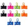 Arroyner 10 Pack Bone Shaped Poop Bag Dispenser Pet Waste Disposal Bag Dispenser (Random Color)