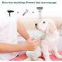 BONROB Pet Hair Dryer, 2 in 1 Portable Home Pet Grooming Hair Dryer with Slicker Brush and Fur Remover, Adjustable Temperature Settings & Low Noise, Pet Care for Medium Small Large Dogs Cats