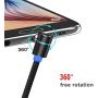 Magnetic Phone Charger Cable， 3 in 1 Magnetic Charging Cable, Compatible with Mirco USB, Type C Smartphone and iProduct Device (4Pack，1.6 ft /3.3 ft /3.3 ft /6.6 ft) (Black)