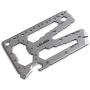 Lever Gear Toolcard Pro - 40 in 1 Credit Card Multitool. Slim, Minimalist Survival Card Wallet Tool Card. TSA Approved Multitool. (Silver no Clip)