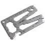 Lever Gear Toolcard Pro - 40 in 1 Credit Card Multitool. Slim, Minimalist Survival Card Wallet Tool Card. TSA Approved Multitool. (Silver no Clip)