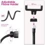 Selfie Ring Light for Phone,Double LED Ring Light with Stand and Phone Holder for Live Stream/Makeup,Small Ring Light with 3 Light Modes and 10 Brightness Levels