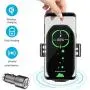 Wirelsss Car Charger,QI Fast Charging Air Vent Holder Auto-Clamping Smart Sensor Phone Holder for Car Compatible with iPhone 11/11 Pro/11 Pro Max/Xs MAX/XS/XR/X/8/8+,Samsung S10/S10+/S9/S9+