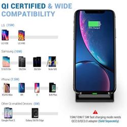Seneo [2 Pack] 7.5W Qi Fast iPhone Wireless Charger for iPhone SE/11/11 Pro Max/XR/XS/X/8/8P/Airpods Pro, 10W Wireless Charging Pad for Samsung Galaxy Note10/10+/Note9/8, S20/S10/S9,15W for LG V30/V40