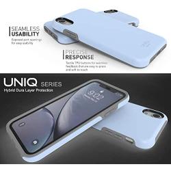 TEAM LUXURY XR iPhone Case, [UNIQ Series] Ultra Defender Shockproof Hybrid Slim Protective Cover Phone Case for Apple iPhone XR 6.1" - Light Blue/Gray