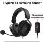 HyperX Cloud Alpha S - PC Gaming Headset, 7.1 Surround Sound, Adjustable Bass, Dual Chamber Drivers, Breathable Leatherette, Memory Foam, and Noise Cancelling Microphone - Blackout (HX-HSCAS-BK/WW)