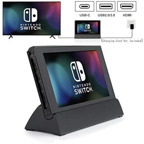 Switch TV Dock, VOGEK Replacement for Nintendo TV Dock Station Portable Charging Docking Playstand for Nintendo Switch Charge and Play with Type C to HDMI TV Adapter, USB 3.0 2.0 …