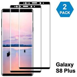 Galaxy S8 Plus Screen Protector, [2 Pack] 9H Tempered Glass, HD Clear, 3D Curved Case Friendly,Bubble-Free for Samsung S8 Plus Glass Screen Protector
