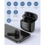 LASUNEY Bluetooth 5.0 True Wireless Earbuds with Wireless Charging Case for iPhone Android, 42H Cyclic Playtime Waterproof TWS Stereo Headphones with mic, in-Ear Earphones Headset for Sport