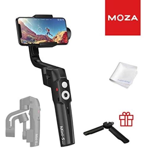 MOZA Mini-S Essential Foldable Gimbal stabilizer for Smartphone Timelapse Object Tracking 3-Axis Video Stabilizer for iPhone Xs/Max/Xr/X/11 Pro Max Samsung Huawei Xiaomi LG (Renewed)