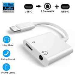 USB C to 3.5 mm Headphone Jack Adapter, Type C 3.5mm Headphone Audio Adapter Charger Converter Compatible with Samsung Galaxy S20 Ultra Note 10 S10 S9 Plus iPad Pro 2018 2019 Pixel 4 3 2 XL and More