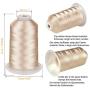 Simthread 42 Options Various Assorted Color Packs of Polyester Embroidery Machine Thread Huge Spool 5000M for All Embroidery Machines (6 Pastel)