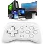 fosa Wireless Retro Bluetooth Game Controller, Universal Mini Gamepad Handle Joystick Gaming Controller Remote for iOS Android Windows(White)
