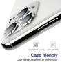 Buluby for iPhone 11 Pro Max/11 Pro Camera Lens Protector,Premium Tempered Glass Aluminum Alloy Lens Screen Cover Film (Silver)