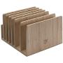MobileVision Bamboo Device Organizer for Smartphones, Tablets and Laptops, 7 Slots with Extra Wide Slots for Laptops