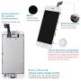 for iPhone 6s Screen Replacement White with Home Button+Front Camera+Earpiece+Speaker, Diykitpl 3D Touch Digitizer Replacement Screen for iPhone 6s Model A1633/A1688/A1700 Full Assembly Repair Tool