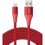 iPhone Charger Cable 10 Foot, Anker Powerline+ II Lightning Cable, (10 ft MFi Certified) Extra Long iPhone Charging Cord Compatible with iPhone SE 11 Pro Max Xs MAX XR X 8 7 6S, iPad and More (Red)