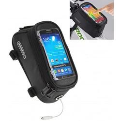 Roswheel Road Mountain Bike Bag Pannier Classic Mini Cycling Bicycle Front Tube Bags for Men Women for iPhone 4 5 6 7 Plus 8 8plus X Samsung Huawei,S M L