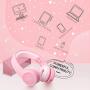 Picun Kids Bluetooth Headphones Safe Volume Limited 85dB 15 Hours Play Time Foldable Stereo Sound Headsets with Mic Wireless Headphones for Girls Children Computer Cell Phones Tablet School Game(Pink)
