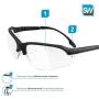 SolidWork 3x professional shooting glasses - shooting eye protection fog-free, scratch-resistant and UV protective coated lenses - ballistic glasses with clear lenses