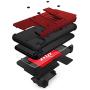 Zizo Bolt Cover - Case for iPhone 11 with Military Grade + Glass Screen Protector & Kickstand and Holster (Red/Black)