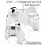 EasySMX 2.4G Wireless Controller for PS3, PC Gamepads with Vibration Fire Button Range up to 10m Support Windows PC, PS3, Android, Vista, TV Box Portable Gaming Joystick Handle (White)