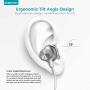 Wired Earbuds with Microphone, Overtime in-Ear Headphones with Pure Sound, Ear Buds with Mic, Earphones for iPhone 6/6s Plus/5s/SE, Galaxy, Android Smartphones, Tablets - Silver
