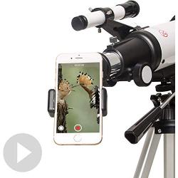 Gskyer Telescope, 70mm Aperture 400mm AZ Mount Astronomical Refracting Telescope for Kids Beginners - Travel Telescope with Carry Bag, Phone Adapter and Wireless Remote