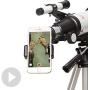 Gskyer Telescope, 70mm Aperture 400mm AZ Mount Astronomical Refracting Telescope for Kids Beginners - Travel Telescope with Carry Bag, Phone Adapter and Wireless Remote