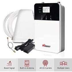 HiBoost Cell Phone Signal Booster for Home and Office, Up to 4,000-10,000 Sq.Ft, Compatible All US Carriers- Verizon, AT&T, Sprint, T-Mobile on All Cellular Devices (10K Plus)