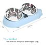 Upsky Double Dog Cat Bowls Double Premium Stainless Steel Pet Bowls with Cute Modeling Pet Food Water Feeder
