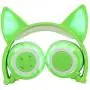YTGOOD Mobile Phone Supplies Headset Cute Cat Ear Rechargeable Gaming Headset with Led Lights Colorful Over Ear Foldable Headphones with Mic for Cell Phone