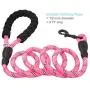 BAAPET 2 Packs 5 FT Strong Dog Leash with Comfortable Padded Handle and Highly Reflective Threads Dog Leashes for Medium and Large Dogs BAAPET 2 Packs 5 FT Strong Dog Leash with Comfortable Padded Handle and Highly Reflective Threads Dog Leashes for Medium and Large Dogs