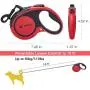 PUPTECK Retractable Dog Leash with Anti-Chewing Steel Wire, 360°Tangle-Free Pet Walking Leash for Small Medium Large Dogs, Heavy Duty up to 110lbs, 16ft Strong Reflective Leash, One-Hand Brake PUPTECK Retractable Dog Leash with Anti-Chewing Steel Wire, 360°Tangle-Free Pet Walking Leash for Small Medium Large Dogs, Heavy Duty up to 110lbs, 16ft Strong Reflective Leash, One-Hand Brake