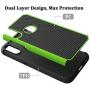Dahkoiz Case for Motorola Moto E 2020 Case, Sturdy Durable Armor Defender Cover Dual Layer Hybrid Protective Phone Case for Motorola Moto E 2020, Green