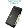 Smartish iPhone 11 Pro Max Wallet Case - Wallet Slayer Vol. 1 [Slim + Protective] Credit Card Holder (Silk) - Black Tie Affair